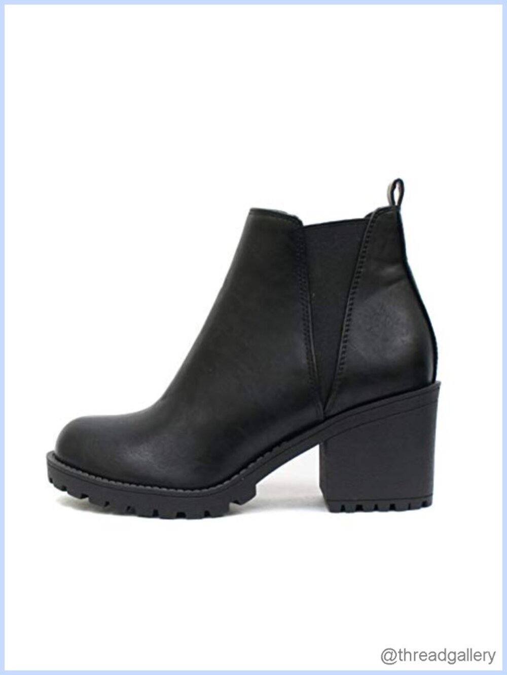 Soda Origami Women's Mid Heel Ankle Bootie with Double Elastic Gore